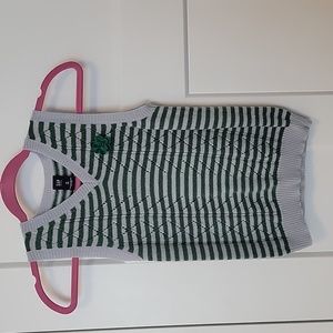 Gap Kids 8 Striped baby blue & green lambs wool vest